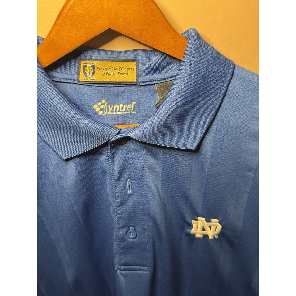 Notre Dame Blue Polo Mens XL Warren Course